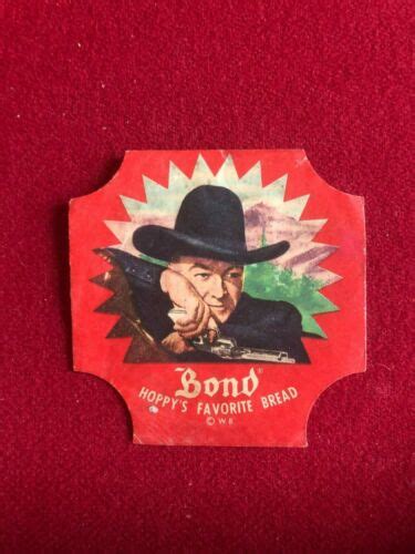 1950 Hopalong Cassidy Bond Bread Label Scarce Vintage Ebay