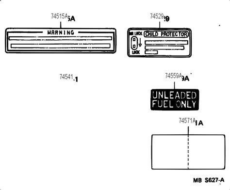 Fuel Information Label Autoparts Toyota