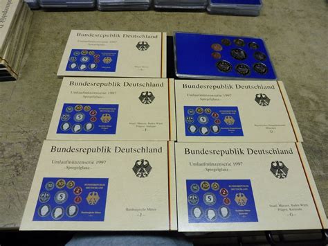 BRD KMS Coin Set PP 1997 A D F G J Komplett Im Original Folder