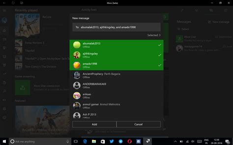 Group messaging comes to Xbox One Preview and Windows 10 Xbox Beta App