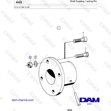 Volvo Penta D D B D F Shaft Coupling Locking Pin Dam