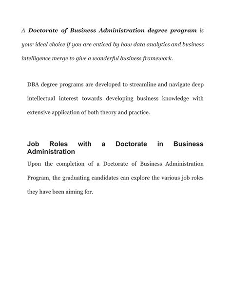 Ppt The Business Elites Choice Doctorate In Business Administration