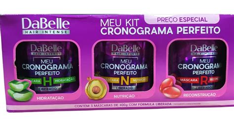 Kit M Scara Capilar Meu Cronograma Perfeito Dabelle Brinde Mercadolivre