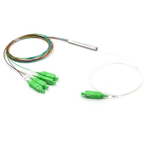 Splitter Fibra Óptica Monomodo SC APC PLC ABS 1x4 0 9mm Teralink