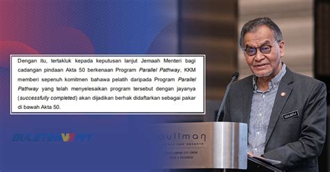 Kekurangan Pakar Perubatan KKM Mahu Akta 50 Dipinda Segera BULETIN