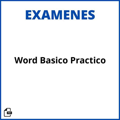 Examen De Word Basico Practico