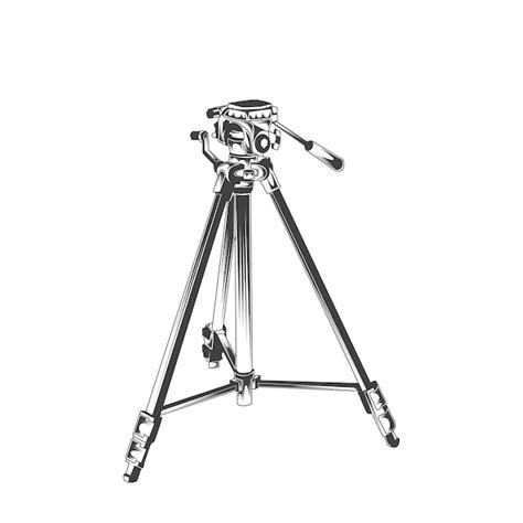 Premium Vector Retro Tripod Vector Stock Illustration