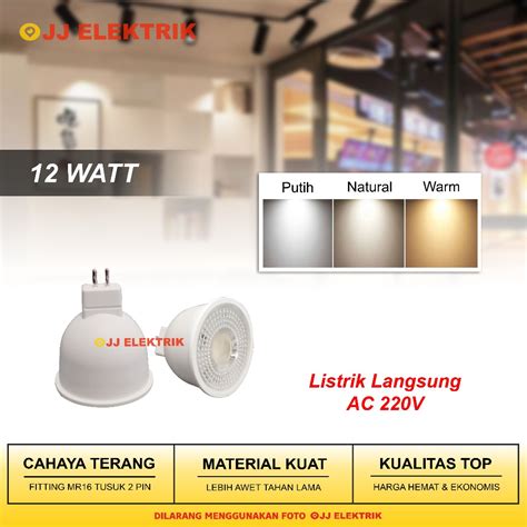 Jual Lampu Halogen Spotlight Led W Mr Sorot Watt Mr Tusuk