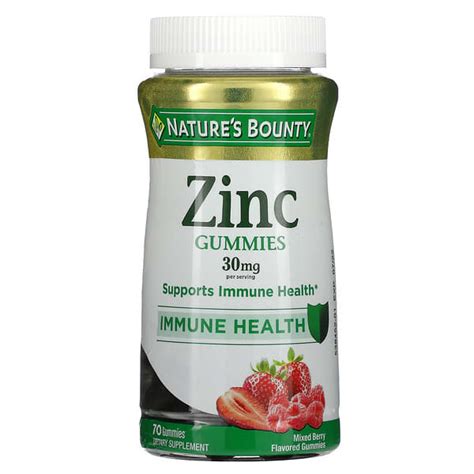 Nature S Bounty Zinc Gummies Mixed Berry Mg Gummies