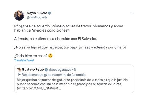 Nayib Bukele Le Manda Otro Filazo Al Presidente Colombiano Gustavo Petro