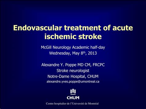 PPT - Endovascular treatment of acute ischemic stroke PowerPoint ...