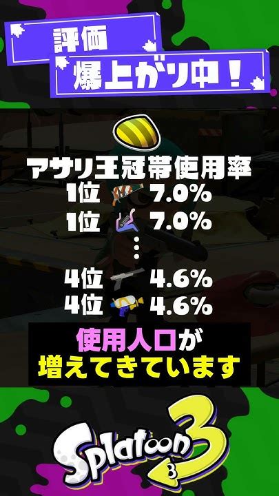 【熱盛！】最近評価が爆上がりしてるブキ2選！【スプラ3】【スプラトゥーン3】 Shorts Splatoon3 スプラ Youtube