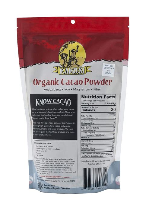 Kakosi Organic Cacao Powder 16oz Pure And Natural Buy Online