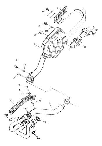 Protetor Curva Escapamento Yamaha Tenere 600 Xt 600 Até 1996 Frete grátis