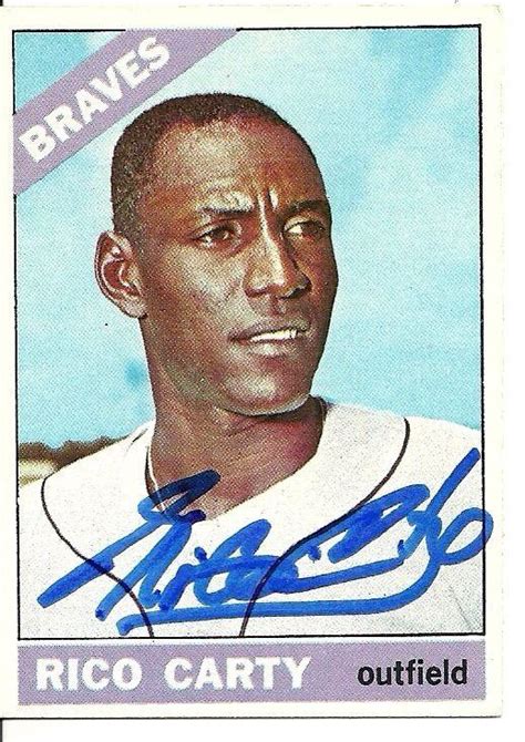 Rico Carty Atlanta Braves Signed Autographed Topps Card W Coa