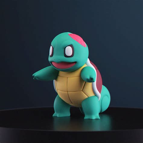 Squirtle Pokemon Horror Figure Hand Painted Halloween Miniature