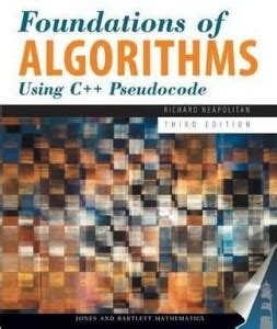 Foundations Of Algorithms Using C Pseudocode Buy Foundations Of