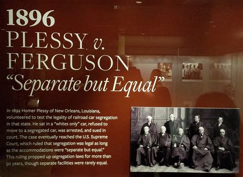 1896 Plessy V Ferguson Separate But Equal In 1892 Homer Plessy Of