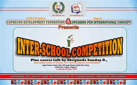 Speaking Pen Intl Concept Inter School Competition In Nigeria