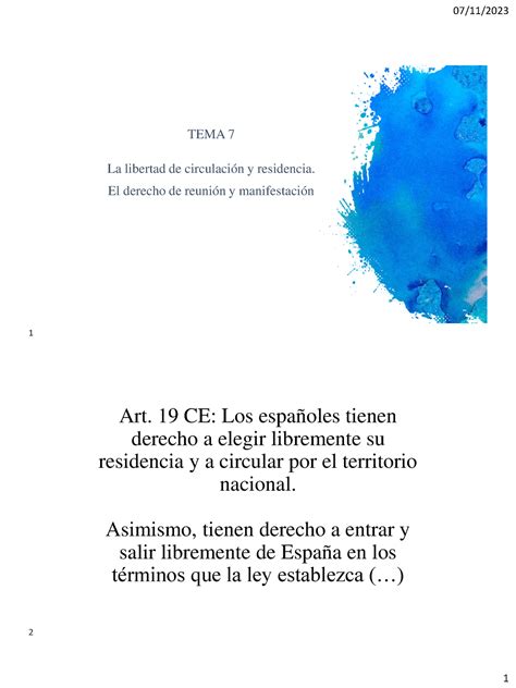 Tema Tema Constitucional Iii Tema La Libertad De