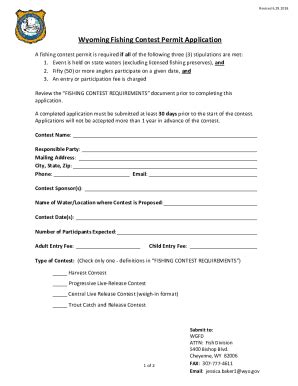 Fillable Online Wgfd Wyo Fishing Contest Recommendations Fax Email