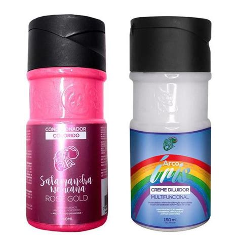 Kit Salamandra E Diluidor Arco Iris 150Ml Kamaleão Color Kamaleao