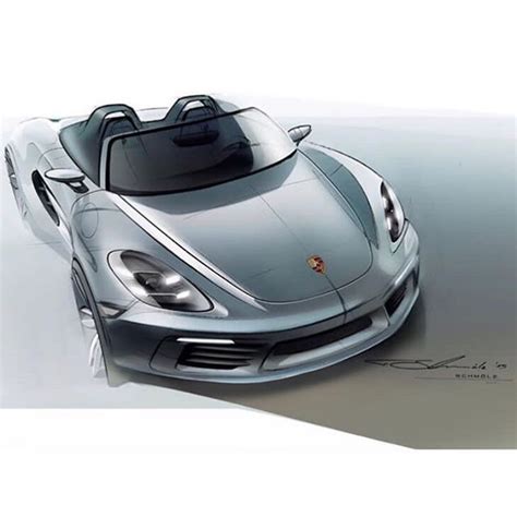 Porsche 718 Boxster Sketch By Fabian Schmölz Auto Design Automotive