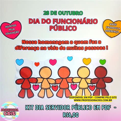 Pdf Kit Dia Do Servidor P Blico Professora Cris Ensinando Carinho