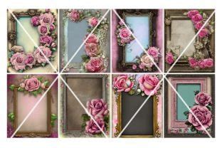 Vintage Scrapbook Frames Graphic by HanneaArt · Creative Fabrica