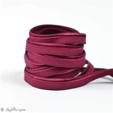 Passepoil Lastique Satin Mm Vente En Ligne Couleur Bordeaux