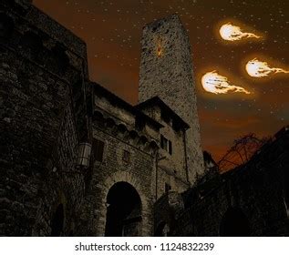 Old Medieval Castle Under Attack Arrows Stock Photo 1124832239 ...