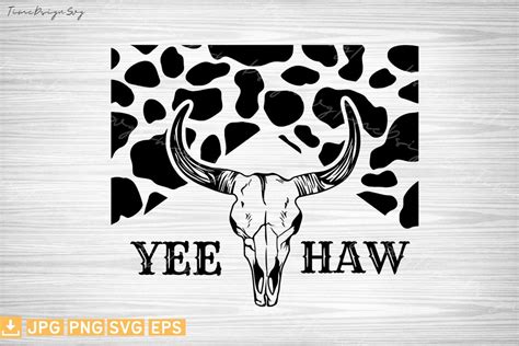 Yee Haw Svgwestern Svgcountry Svgcow Skull Svgsouthern Svgboho Svg