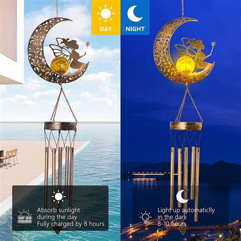 Fairy Moon Solar Wind Chimes Baorik