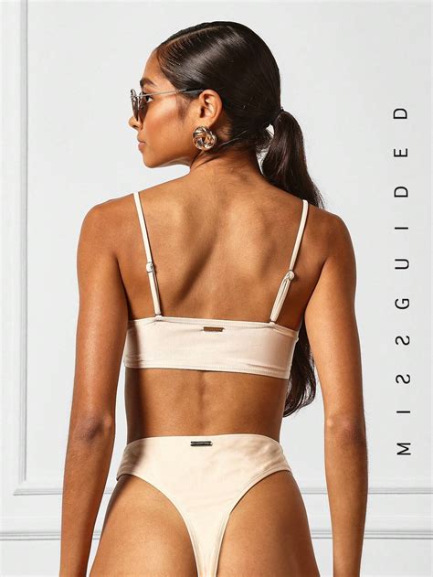 MISSGUIDED Metal Detail High Waisted Cheeky Bikini Bottom SHEIN EUR