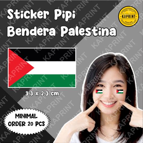 Jual Setiker Stiker Sticker Bendera Palestina Palestine Palestin Gaza