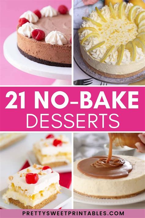 21 Easy No Bake Desserts To Satisfy Your Sweet Tooth Cake Baking Recipes Dessert Cake Recipes