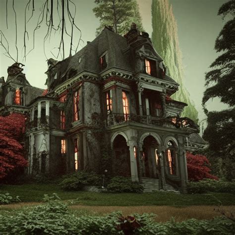 A Haunted Mansion In The Woods · Creative Fabrica