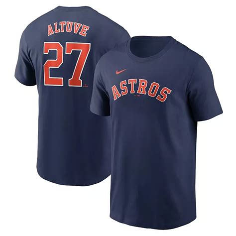 Mens Nike Jose Altuve Navy Houston Astros Fuse Name And Number T Shirt