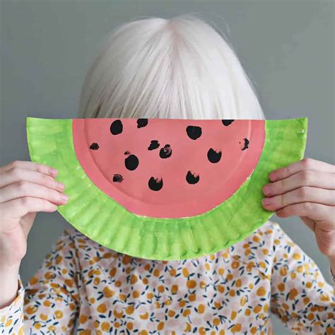 Watermelon Paper Plate Craft