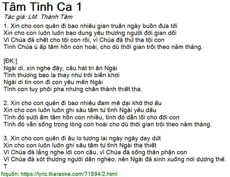 loi bai hat tam tinh ca  lm thanh tam  nhac nghe
