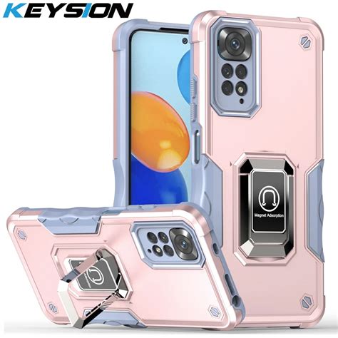 Keysion Shockproof Armor Case For Redmi Note 11 11s Global Version Ring