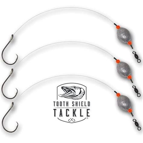pack tooth shield tackle carolina drum rig redfish rig catfish lb