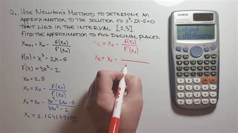 Newtons Method On Casio Fx 115es Plus Calculator Video 3 Of 3