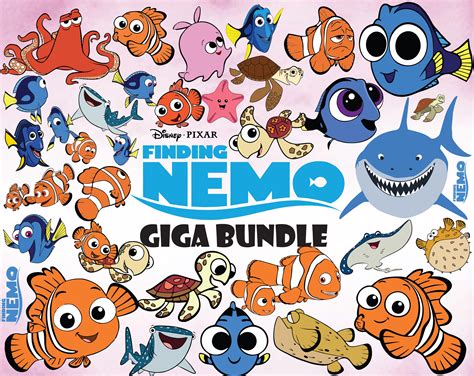 Finding Nemo Bundle Svgpngdxffinding Nemo Svgpngdxfdis Inspire