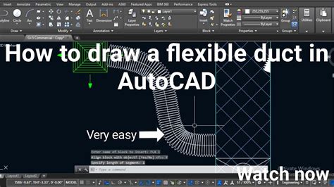 Autocad Flexible Duct How To Draw Flexible Duct In