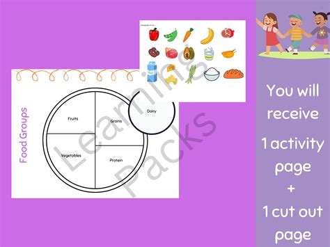 Food Group Sorting Activity Game Food Plate Activity Homeschool Activity Eating Healthy Busy