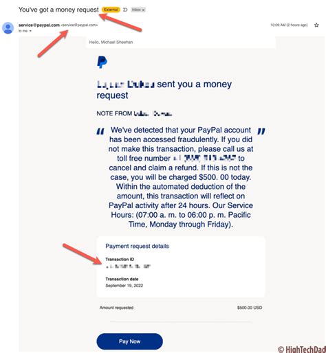 Warning This Paypal Phishing Scam Is Very Realistic And Comes From Paypal Directly Hightechdad™