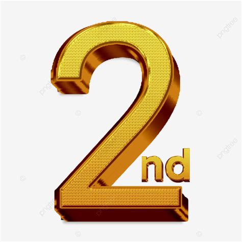 Segundo Em Numero - Segundo Número Dorado Claro Brillante Vector PNG , Brillante 3d Número ...