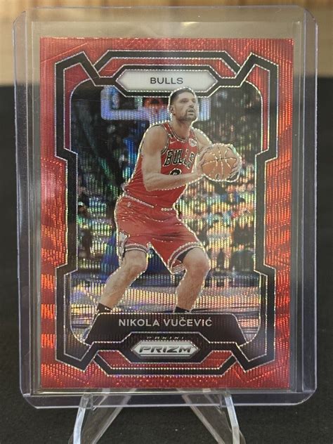 2023 24 Panini Prizm NIKOLA VUCEVIC Red Wave PRIZM 87 Chicago Bulls EBay