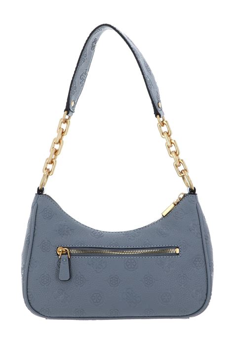 GUESS Handtasche Izzy Top Zip Shoulder Bag Light Denim Logo Modeherz